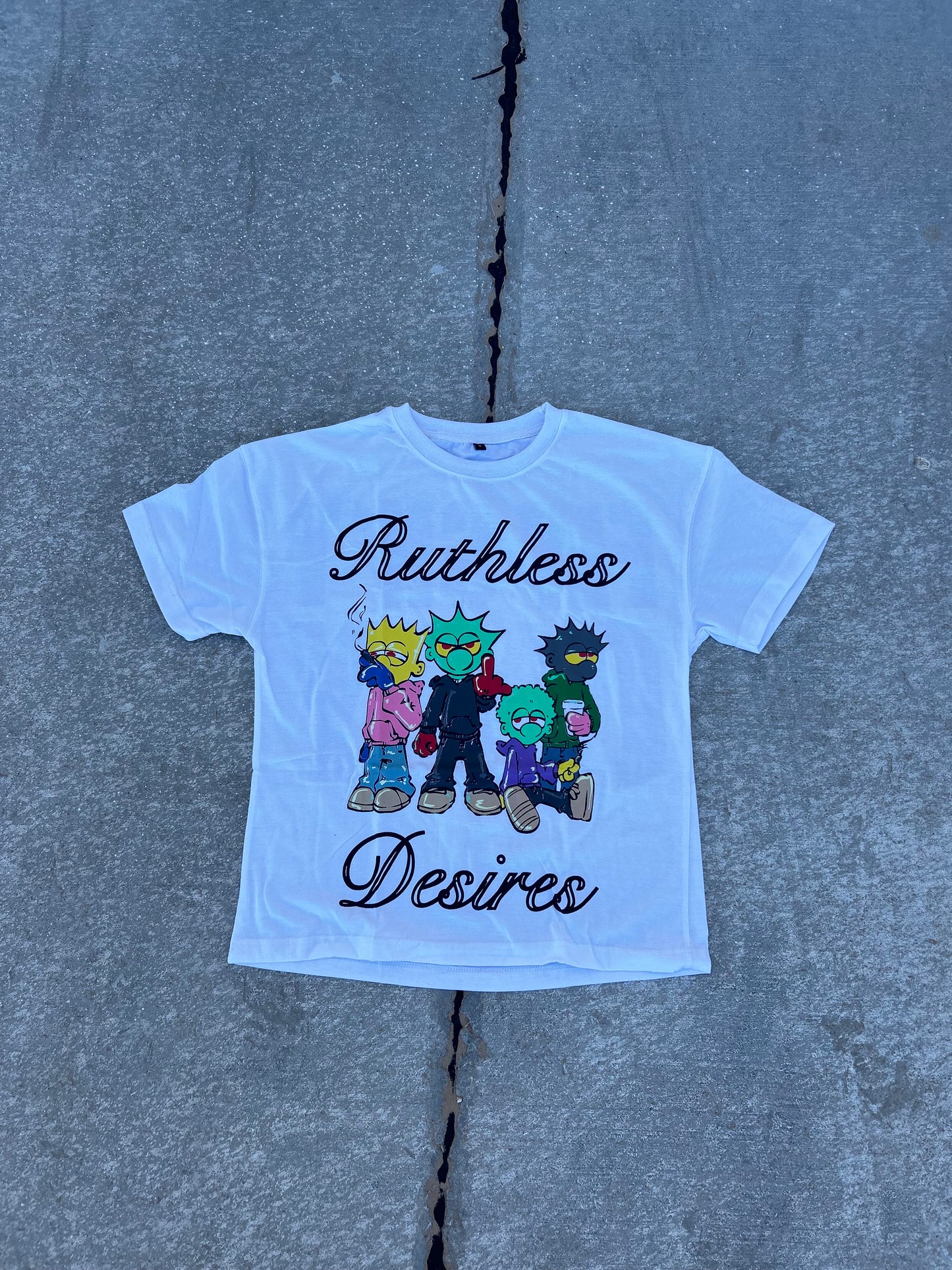 Ruthless Desires White "BAD KIDZ" TEE