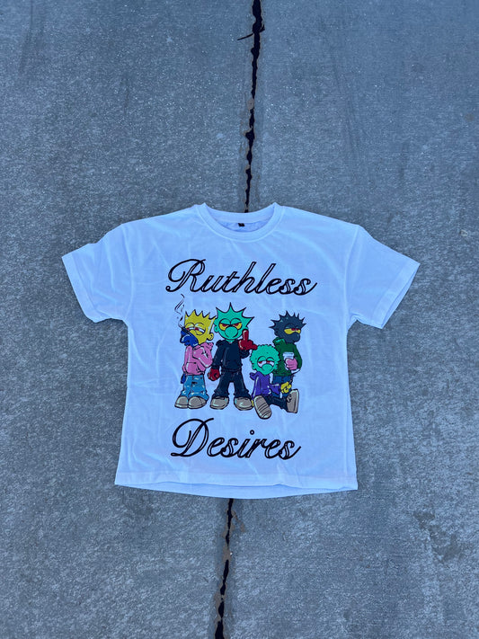 Ruthless Desires White "BAD KIDZ" TEE